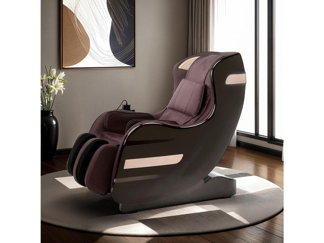 Martinus Brown/Beige Massage Chair 3D Back Roller - Ornate Home