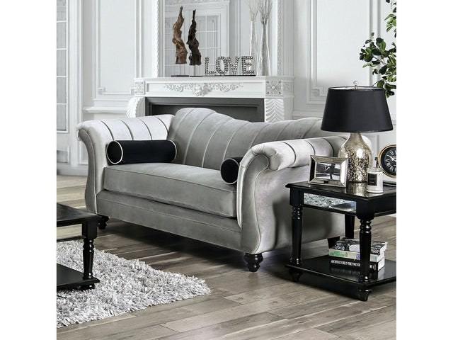 Marvin Pewter Loveseat - Ornate Home