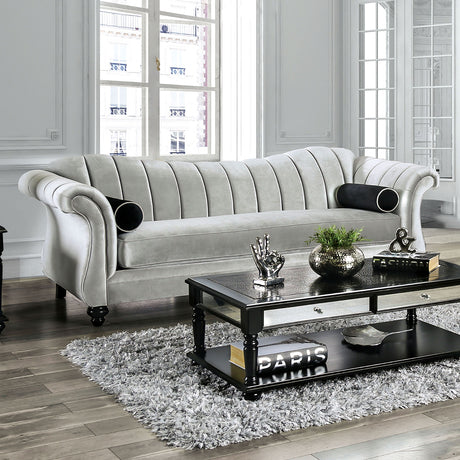 Marvin Pewter Sofa & Loveseat - Ornate Home