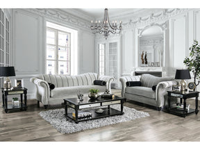 Marvin Pewter Sofa & Loveseat - Ornate Home