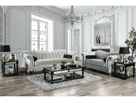 Marvin Pewter Sofa & Loveseat - Ornate Home