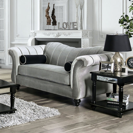 Marvin Pewter Sofa & Loveseat - Ornate Home