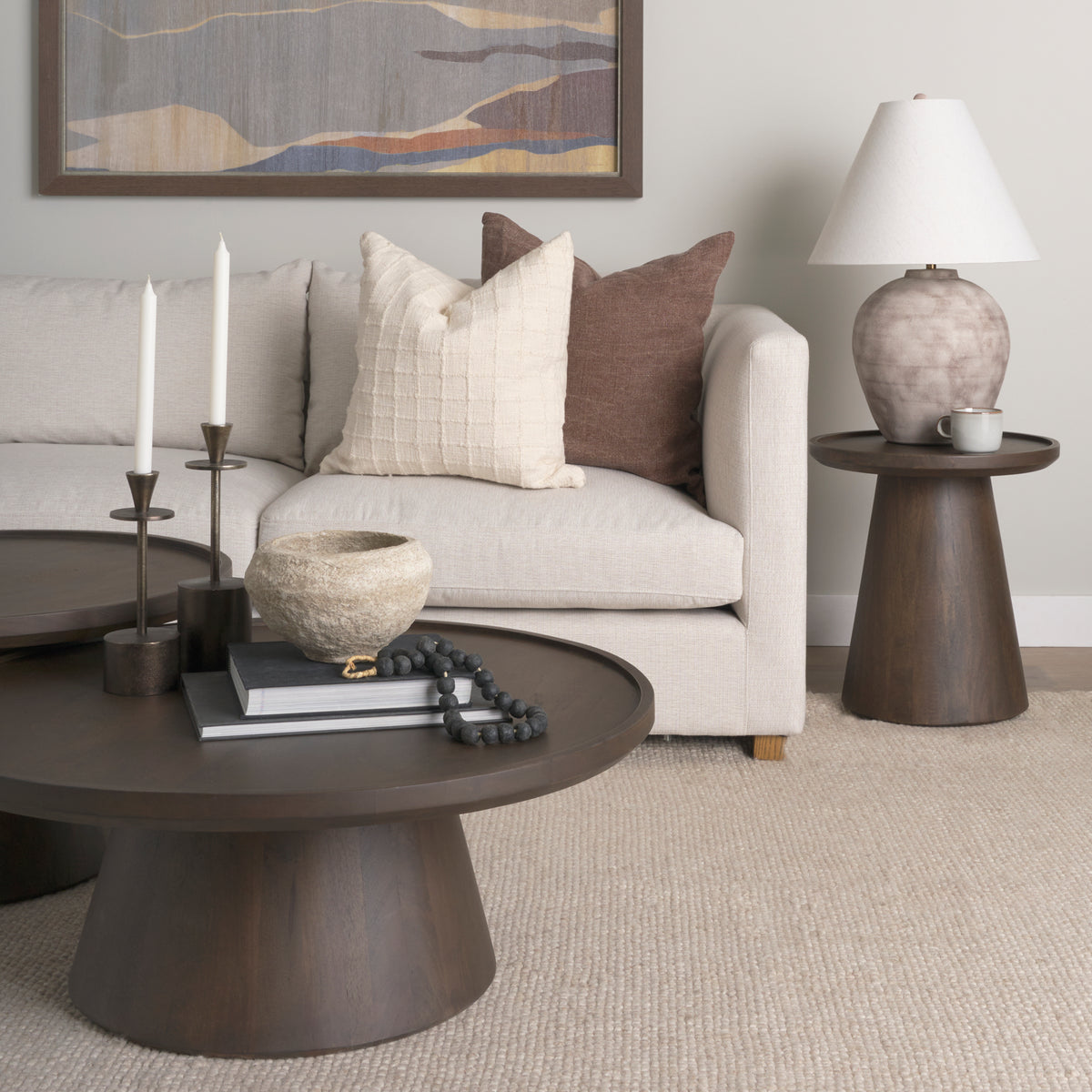 Marvin Taupe Ceramic Table Lamp