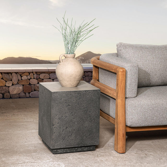 Marwin Dark Gray Outdoor End Table - Ornate Home