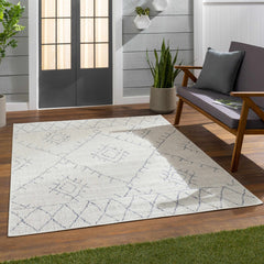 Marwood Gray&Blue Nordic Outdoor Rug - Clearance - Ornate Home