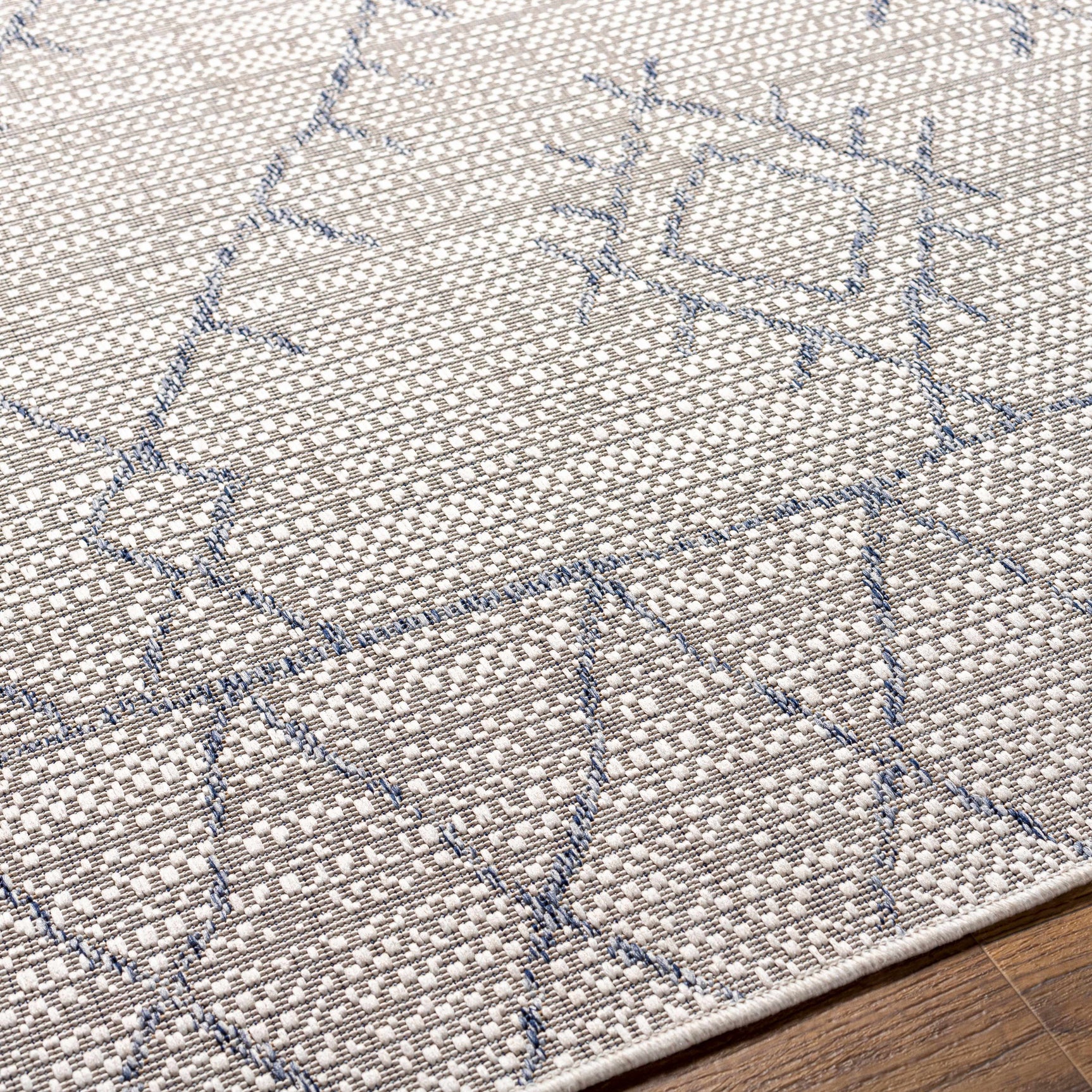 Marwood Gray&Blue Nordic Outdoor Rug - Clearance - Ornate Home