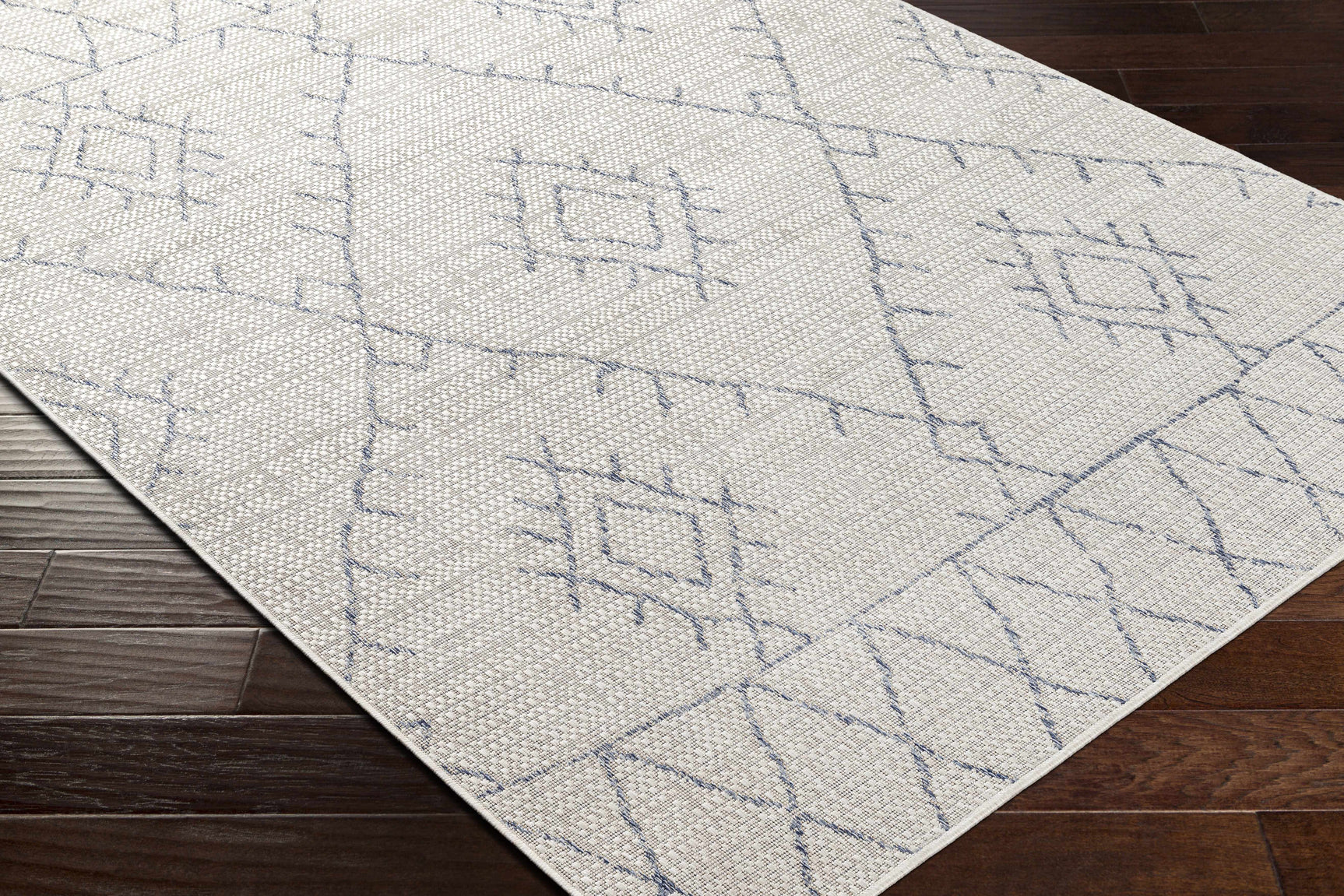 Marwood Gray&Blue Nordic Outdoor Rug - Clearance - Ornate Home
