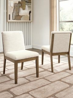Marxmore Beige/Brown Dining UPH Side Chair (Set of 2) - Ornate Home