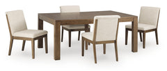 Marxmore Beige/Brown Extension Dining Table and 4 Chairs - Ornate Home