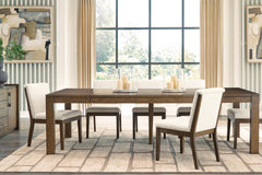 Marxmore Beige/Brown Extension Dining Table and 6 Chairs - Ornate Home