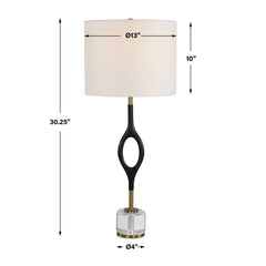 Maryam Black/Bronze Cordless LED Buffet Lamp - Ornate Home