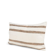 Maryn Cream/Brown 13x21 Lumbar Pillow Cover with Non-Allergen Filler - Ornate Home