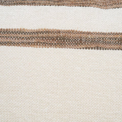 Maryn Cream/Brown 14x26 Lumbar Decorative Pillow Cover with Down Filler - Ornate Home