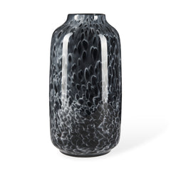 Masai Black Large Mottled Glass Vase - Ornate Home