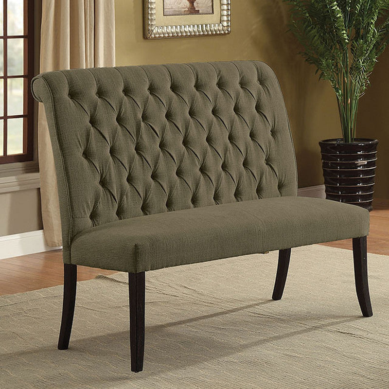 Mashall Antique Black/Gray Loveseat Bench - Ornate Home
