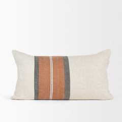 Mason Cream/Orange 14x26 Decorative Pillow Cover - Ornate Home