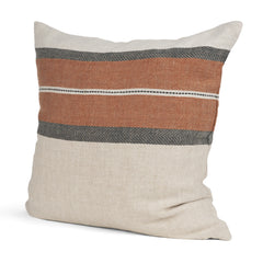 Mason Cream/Orange 22x22 Square Decorative Pillow Cover