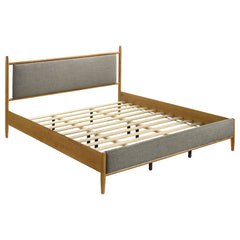 Mason Light Brown 46-inch Eastern King Panel Platform Bed - Ornate Home