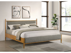 Mason Light Brown 46-inch Eastern King Panel Platform Bed - Ornate Home