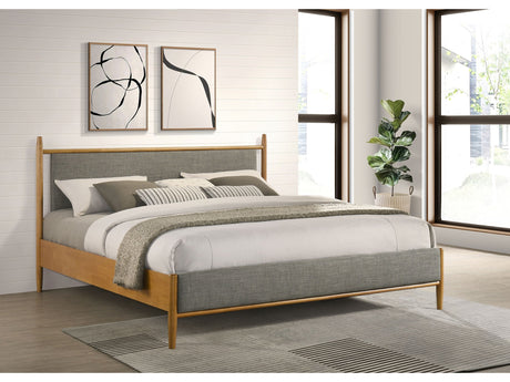 Mason Light Brown 46-inch Eastern King Panel Platform Bed - Ornate Home