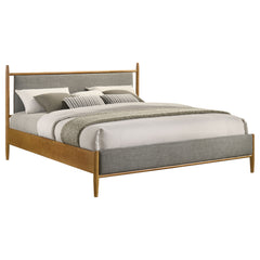 Mason Light Brown 46-inch Eastern King Panel Platform Bed - Ornate Home