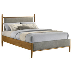 Mason Light Brown 46-inch Full Panel Platform Bed - Ornate Home