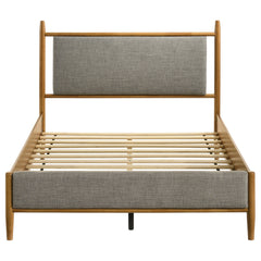 Mason Light Brown 46-inch Full Panel Platform Bed - Ornate Home