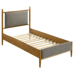 Mason Light Brown 46-inch Twin Panel Platform Bed - Ornate Home