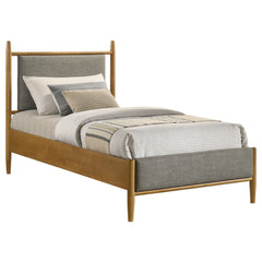 Mason Light Brown 46-inch Twin Panel Platform Bed - Ornate Home