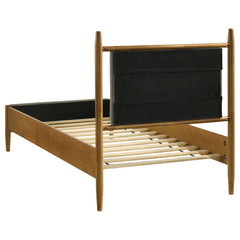 Mason Light Brown 46-inch Twin Panel Platform Bed - Ornate Home
