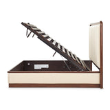 Mason Park Umber/Gazelle Queen Platform Bed with Lift Mechanism - Ornate Home