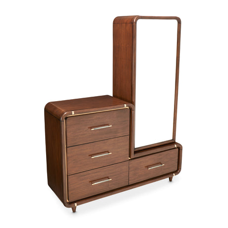 Mason Park Umber Offset Chest with Storage Mirror - Ornate Home