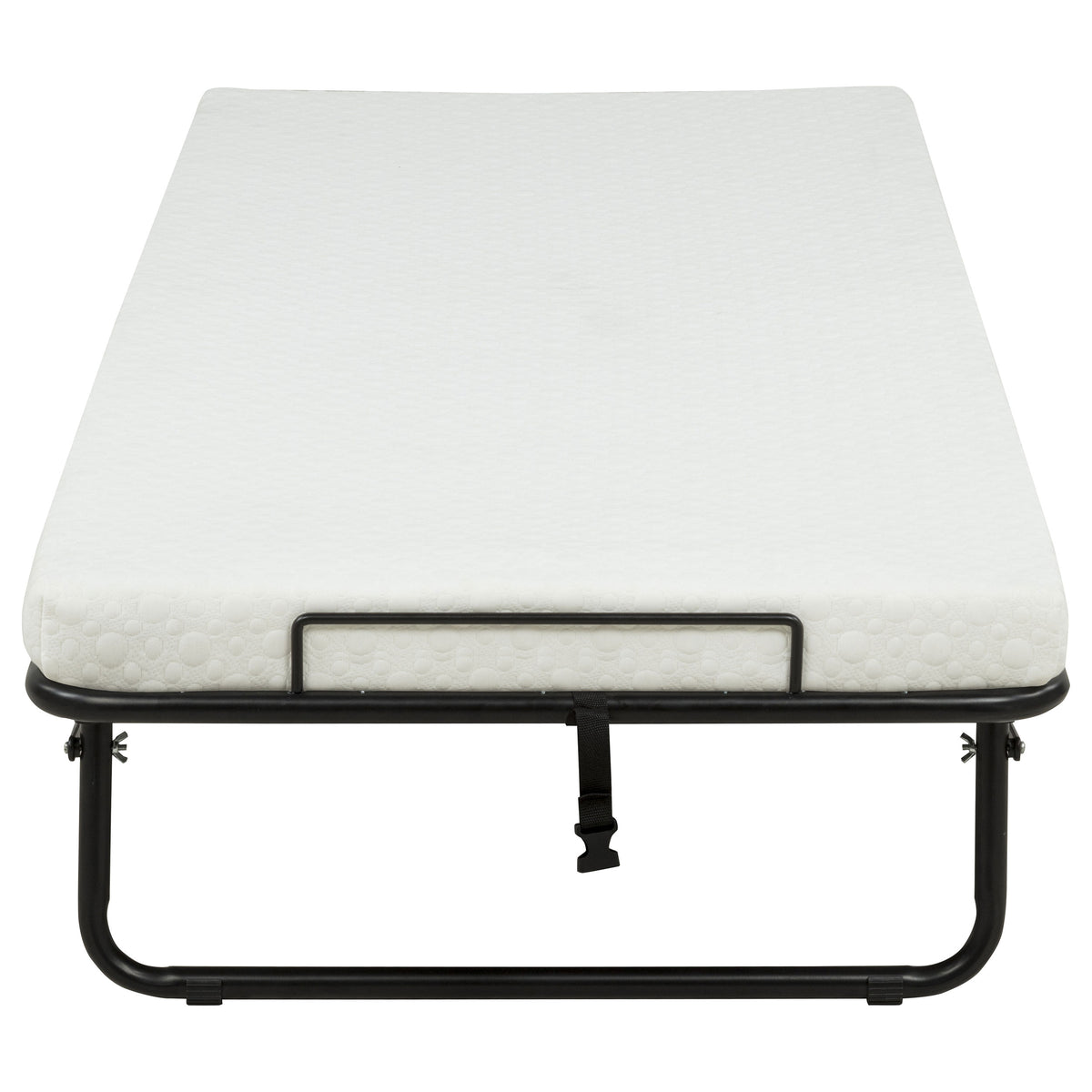 Massey Black Twin Folding Bed Frame With Memory Foam Mattress - Ornate Home