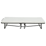Massey Black Twin Folding Bed Frame With Memory Foam Mattress - Ornate Home