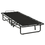 Massey Black Twin Folding Bed Frame With Memory Foam Mattress - Ornate Home