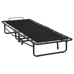 Massey Black Twin Folding Bed Frame With Memory Foam Mattress - Ornate Home