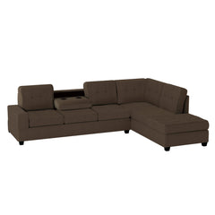 Maston Chocolate 2-Piece Reversible Sectional - Ornate Home