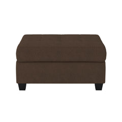 Maston Chocolate 3-Piece Reversible Sectionals And Storage Ottoman - Ornate Home