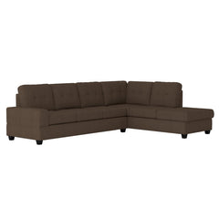 Maston Chocolate 3-Piece Reversible Sectionals And Storage Ottoman - Ornate Home