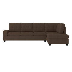 Maston Chocolate 3-Piece Reversible Sectionals And Storage Ottoman - Ornate Home