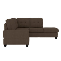 Maston Chocolate 3-Piece Reversible Sectionals And Storage Ottoman - Ornate Home