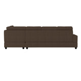 Maston Chocolate 3-Piece Reversible Sectionals And Storage Ottoman - Ornate Home