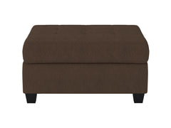 Maston Chocolate Ottoman - Ornate Home