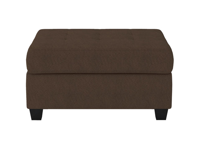 Maston Chocolate Ottoman - Ornate Home