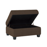 Maston Chocolate Ottoman - Ornate Home