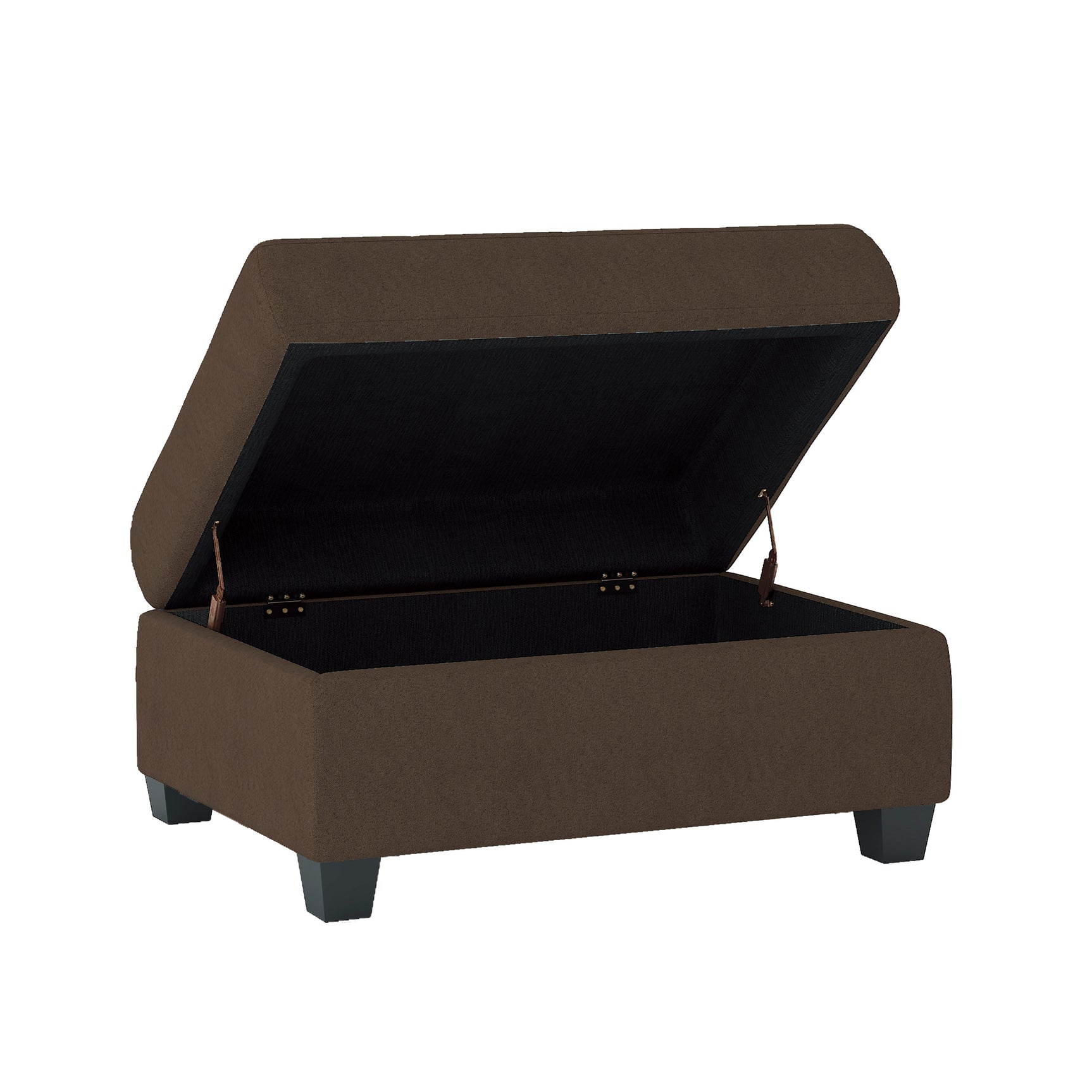 Maston Chocolate Ottoman - Ornate Home