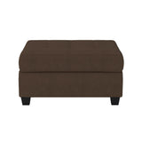 Maston Chocolate Ottoman - Ornate Home