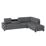 Maston Dark Gray 2-Piece Reversible Sectional - Ornate Home
