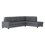Maston Dark Gray 3-Piece Reversible Sectionals And Storage Ottoman - Ornate Home
