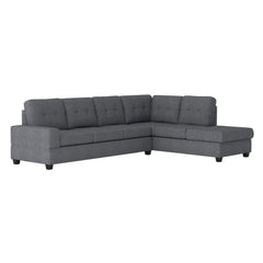 Maston Dark Gray 3-Piece Reversible Sectionals And Storage Ottoman - Ornate Home